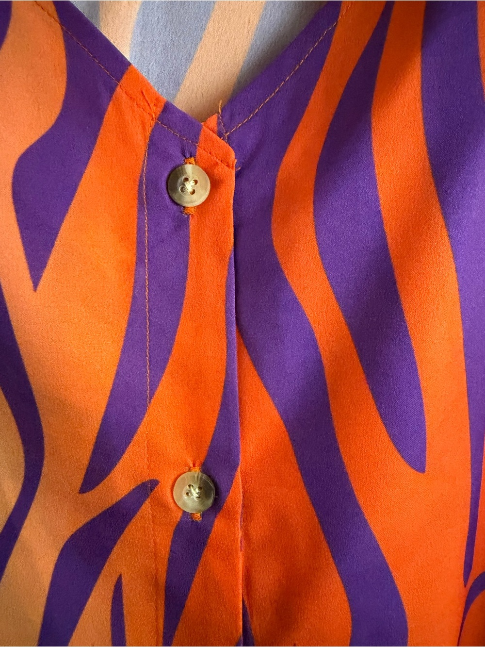 Stewart Simmons Clemson Game Day-Button Up Tie Front Cami-NWT-Size L - Picture 3 of 6